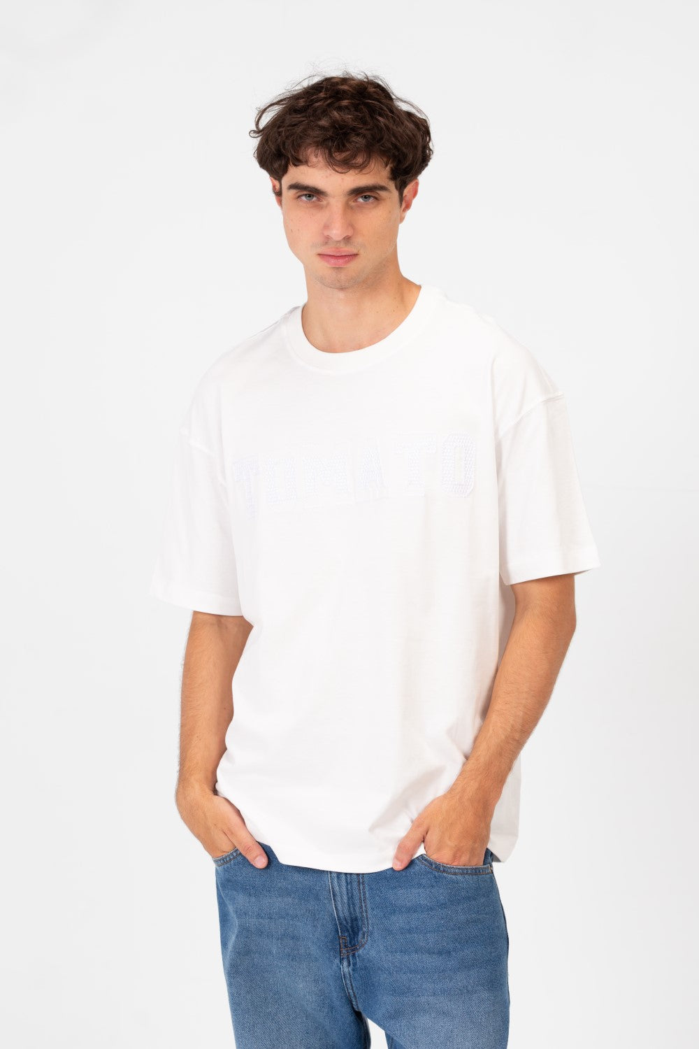 Men's Tomato Print Bolivar Oversized Short Sleeve T-Shirt