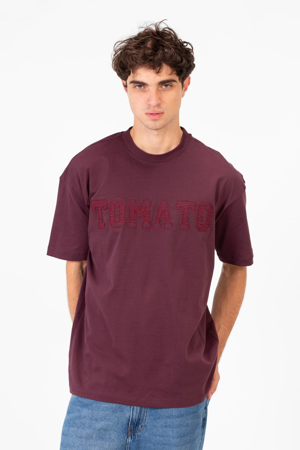 Men's Tomato Print Bolivar Oversized Short Sleeve T-Shirt