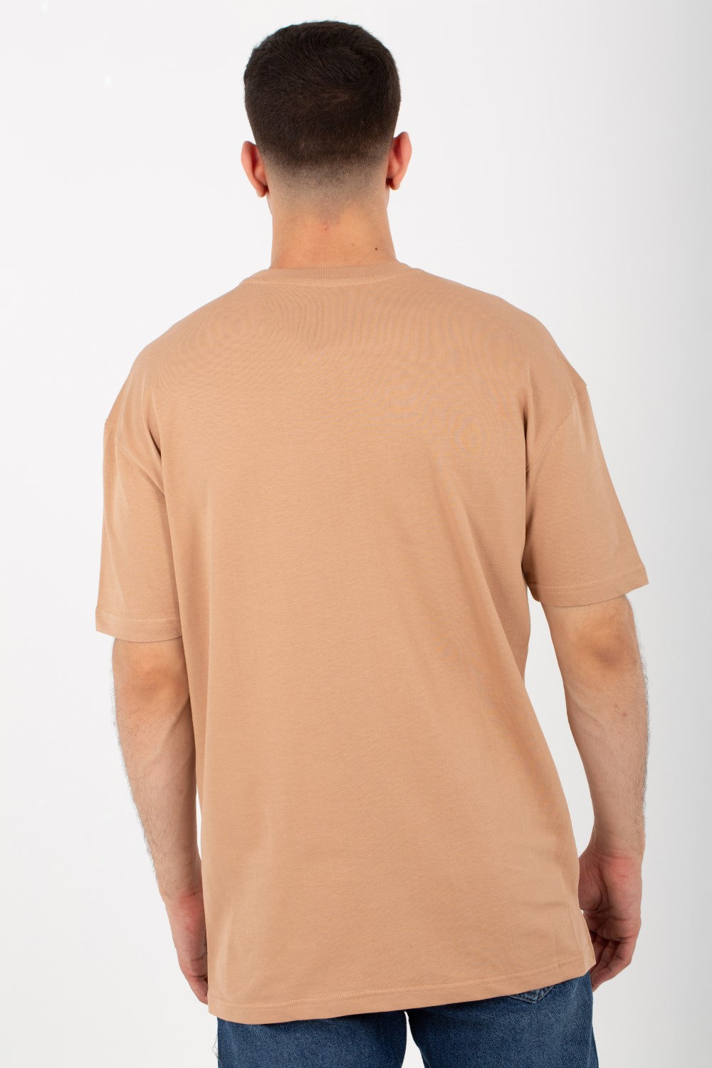 تي شيرت ميلتون صيفي رجالي كبير الحجم برقبة دائرية وطبعة طماطم على الجهة الأمامية