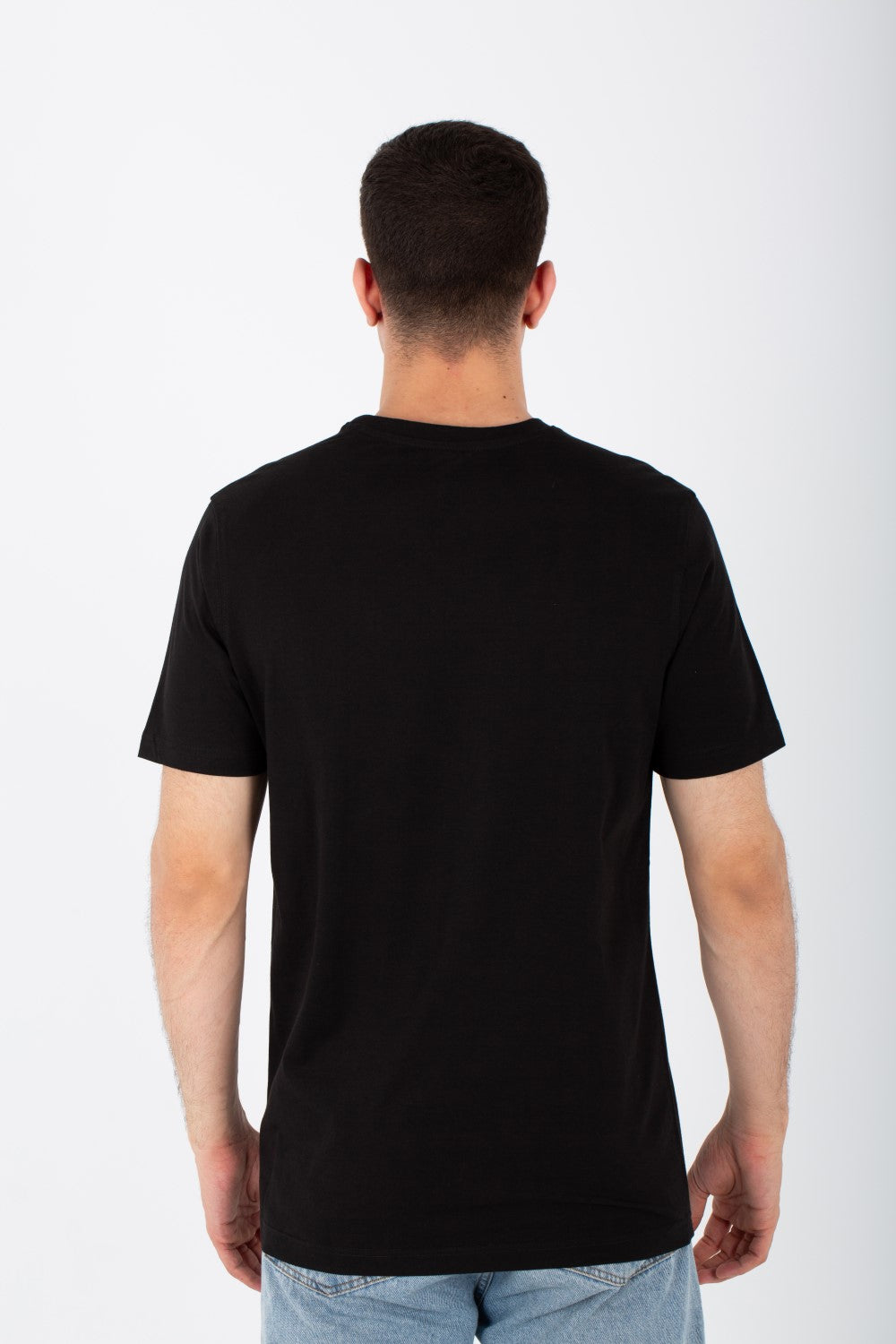 تي شيرت رجالي كبير الحجم برقبة دائرية وطبعة أرنب على الجهة الأمامية