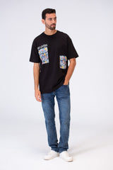 تي شيرت رجالي كاجوال كبير الحجم بأكمام قصيرة