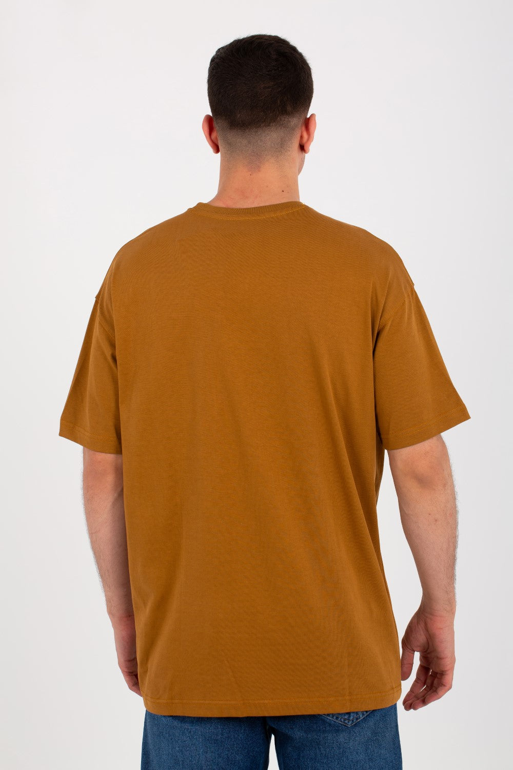 Mens Oversize Half Sleeves Round T-shirt With A Pocket On The Front