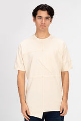 تي شيرت رجالي كبير الحجم برقبة دائرية وقصة عصرية