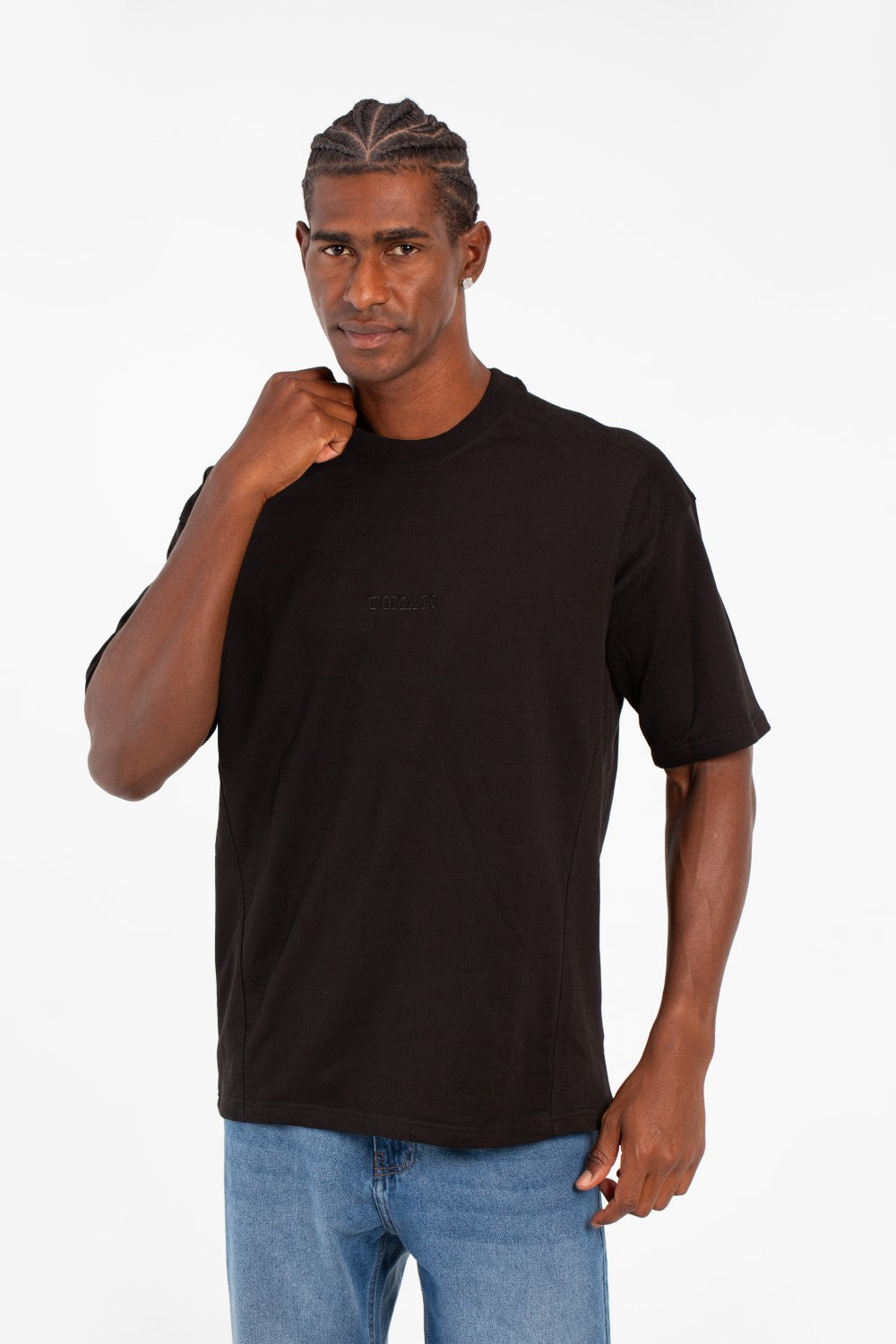 تي شيرت رجالي صيفي من توماتو ميلتون كبير الحجم بأكمام قصيرة ورقبة دائرية