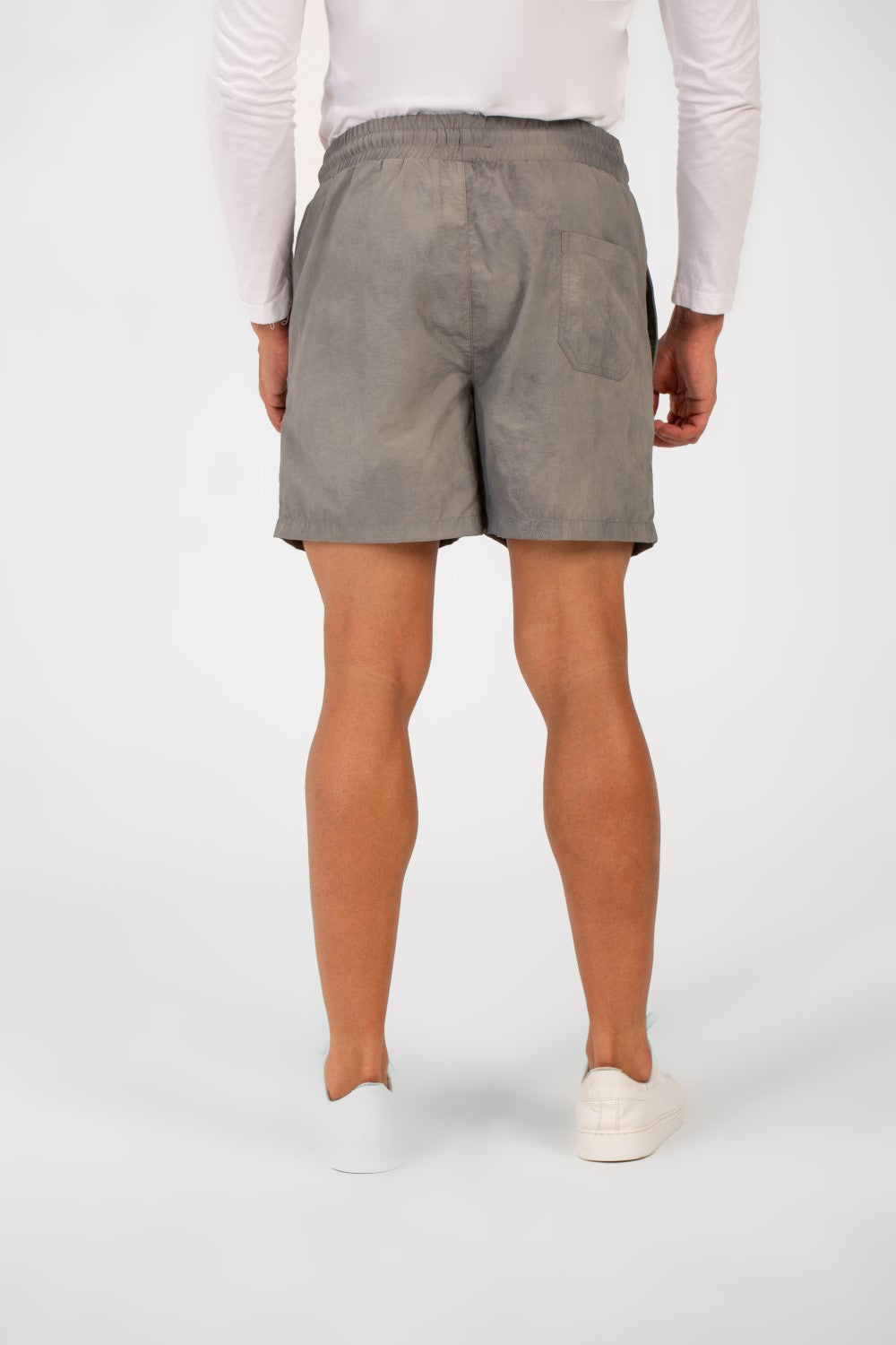 Men's Waterproof Swim Short With Elastic Waist And Pockets