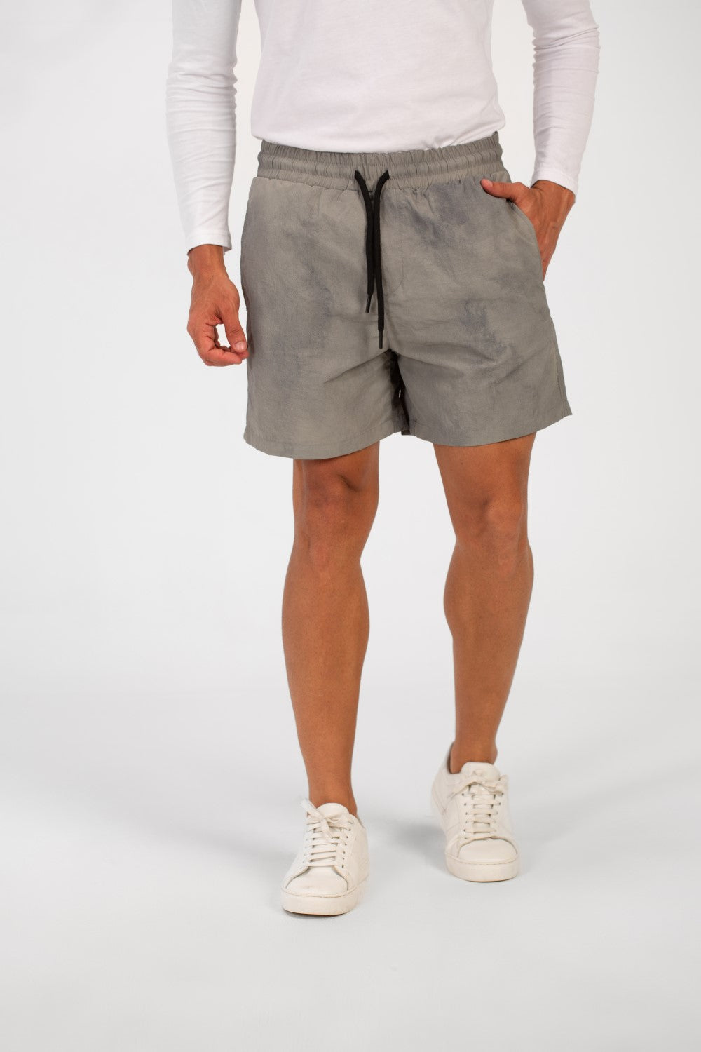 Men's Waterproof Swim Short With Elastic Waist And Pockets