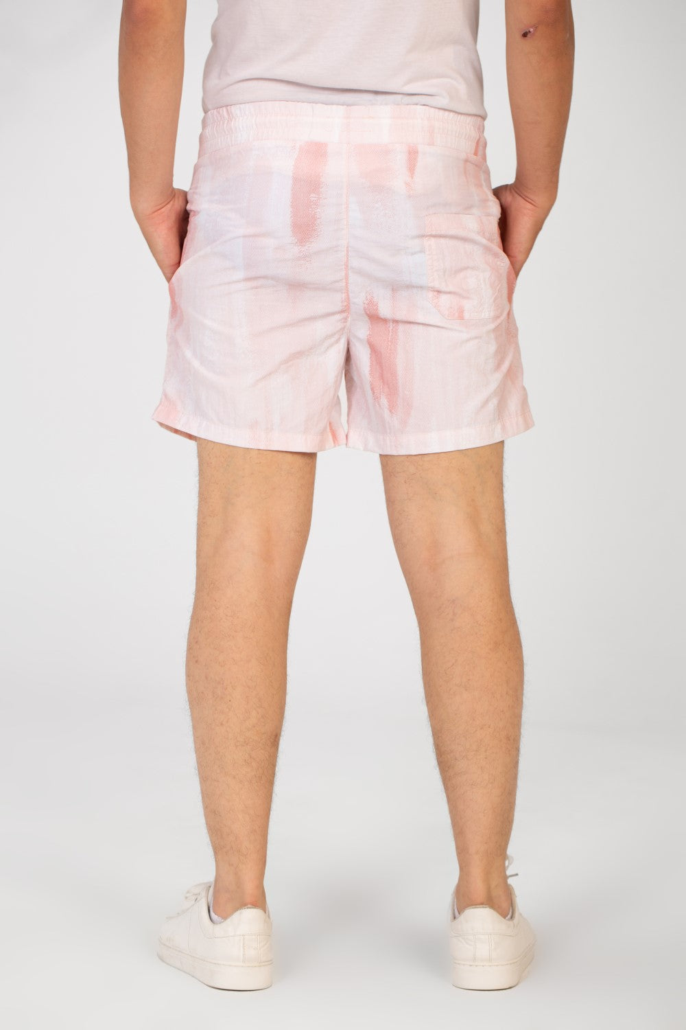 Men's Waterproof Swim Short With Elastic Waist And Pockets