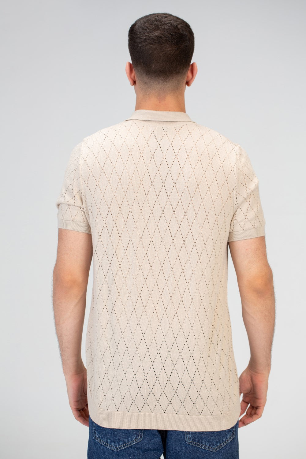 Mens Half Sleeve Trico Shirt With Comfortable Practical Material And A Unique Summer Cut