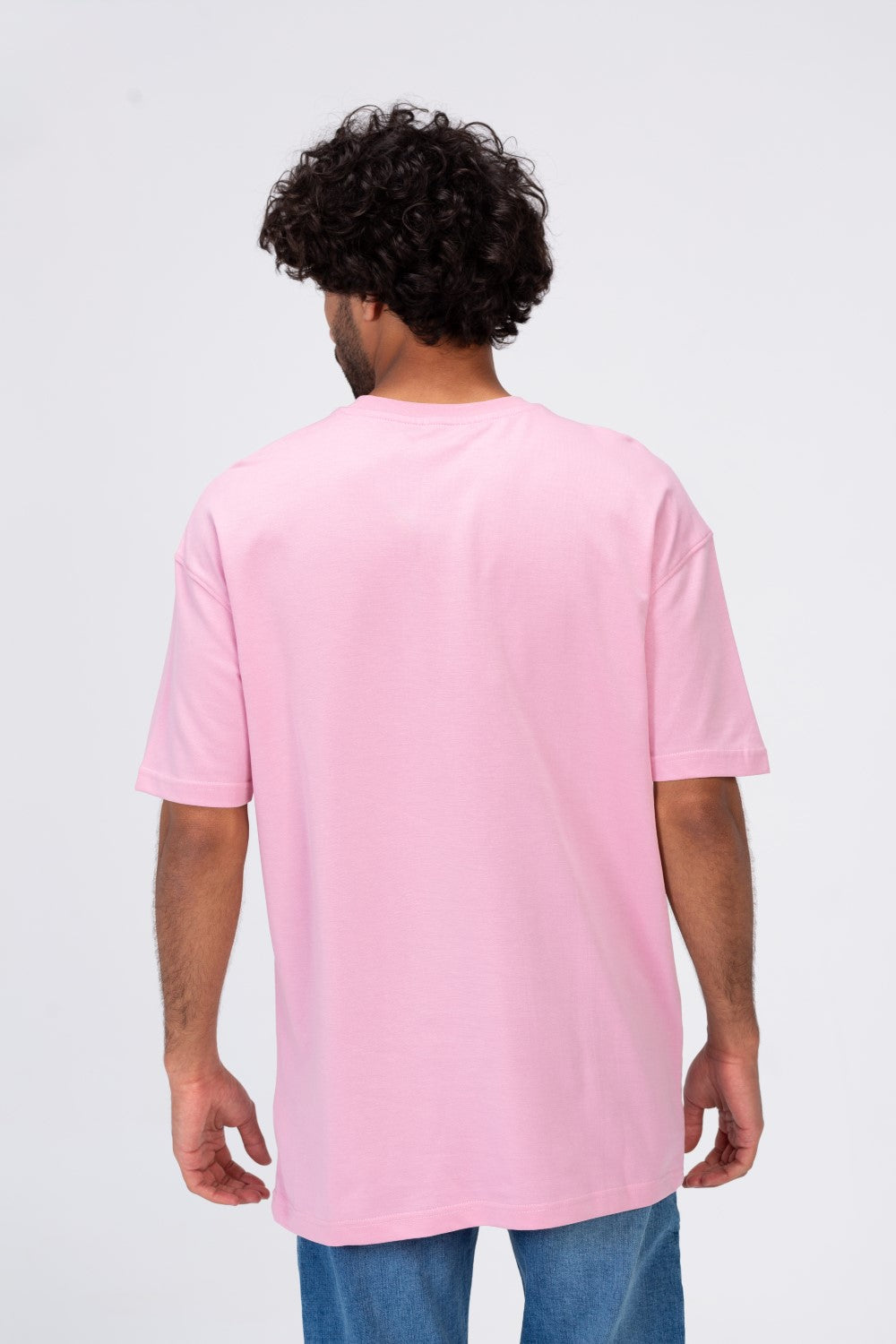 تي شيرت رجالي كبير الحجم بأكمام قصيرة ورقبة دائرية