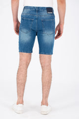 Mens Jeans Cutting Short With Five Pockets And Tomato Patch At The Back