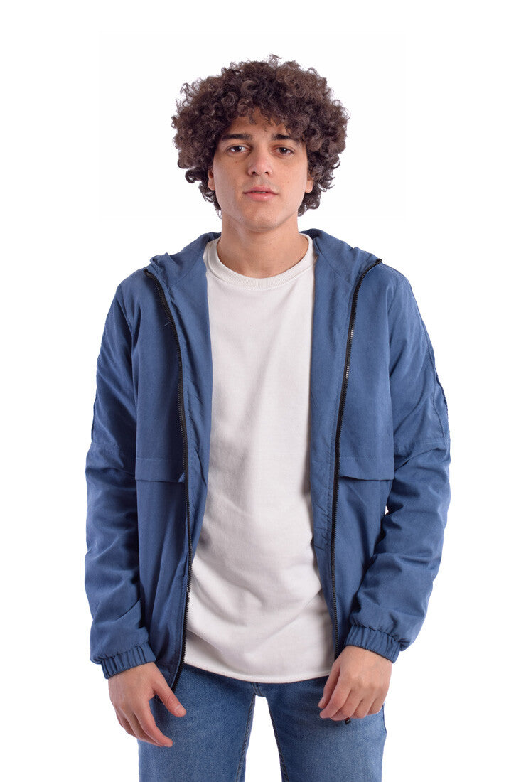 Men's Casual Full Zipper Waterproof Jacket In Unique Style