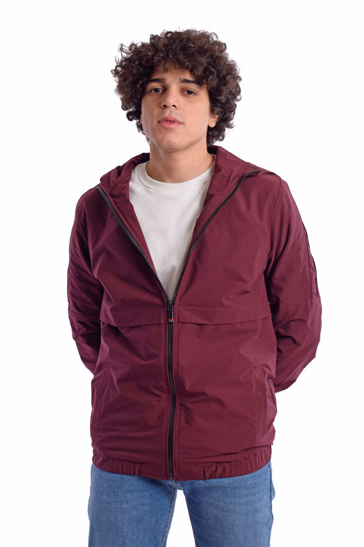 Men's Casual Full Zipper Waterproof Jacket In Unique Style
