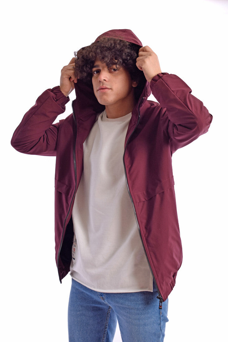 Men's Casual Full Zipper Waterproof Jacket In Unique Style