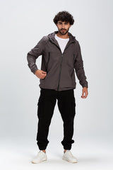 Men's Casual Full Zipper Waterproof Back Printed Jacket With Unique Style