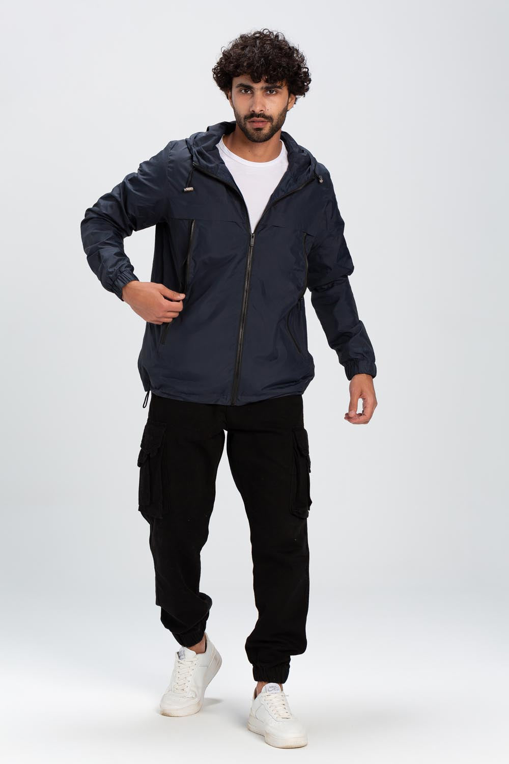 Men's Casual Full Zipper Waterproof Back Printed Jacket With Unique Style