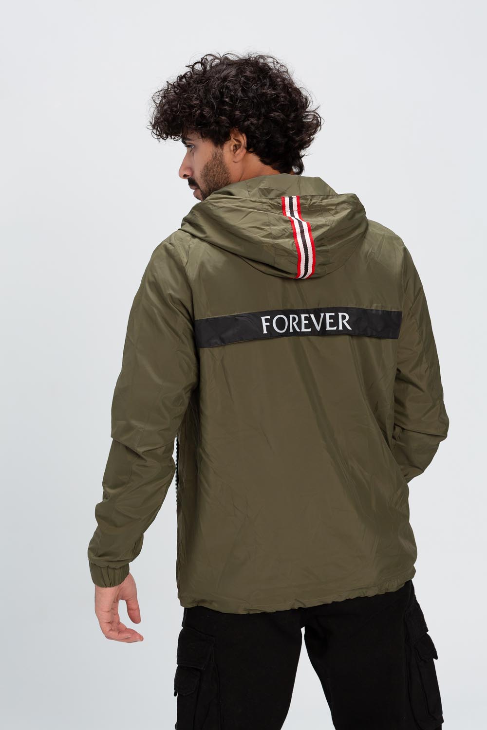 Men's Casual Full Zipper Waterproof Back Printed Jacket With Unique Style