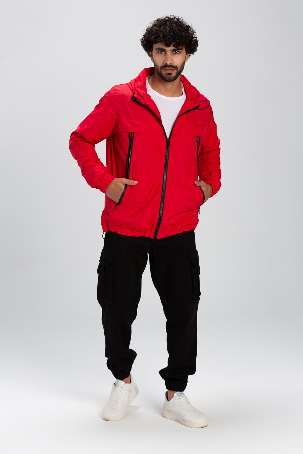 Men's Casual Full Zipper Waterproof Back Printed Jacket With Unique Style