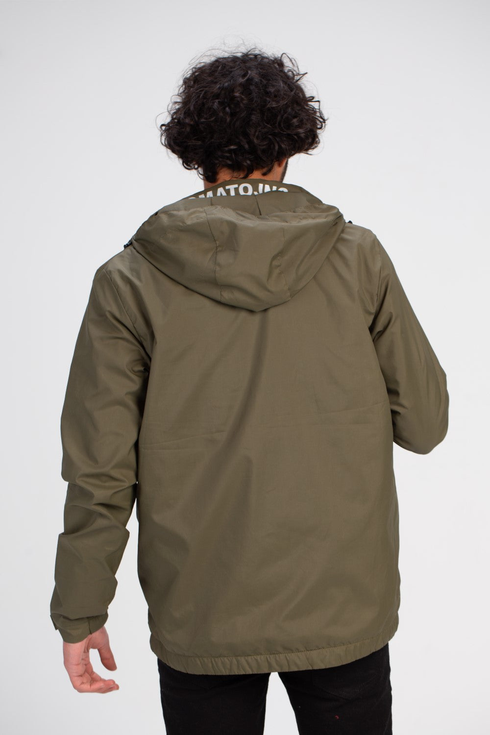 Men's Casual Full Zipper Waterproof Front Print Side Pockets Jacket With Unique Style