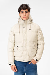 Men's Waterproof Hood Jacket With Front Pockets