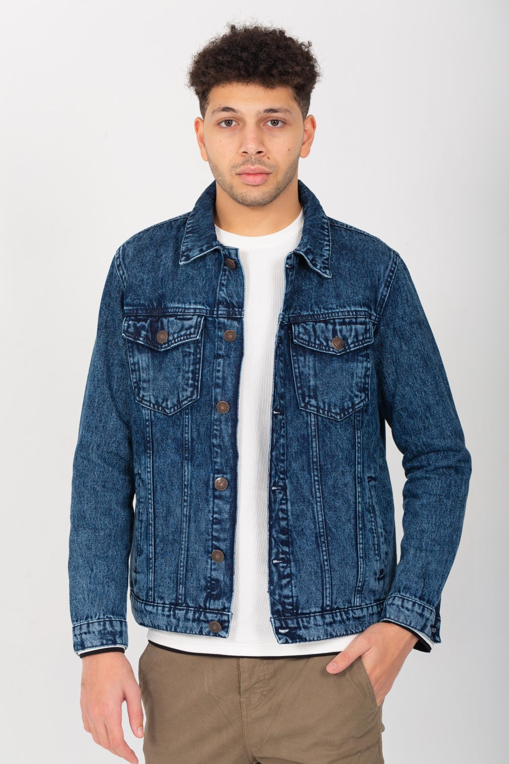 Men's Denim Casual Slim Fit Jackets With Side & Front Pockets