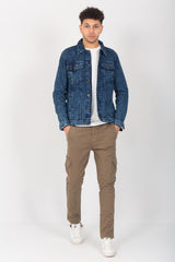 Men's Denim Casual Slim Fit Jackets With Side & Front Pockets