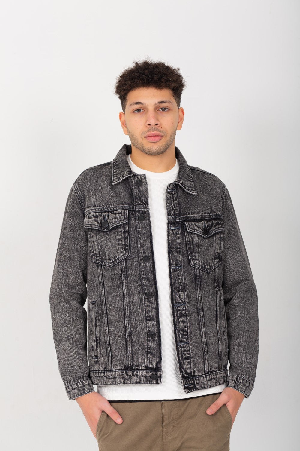 Men's Denim Casual Slim Fit Jackets With Side & Front Pockets