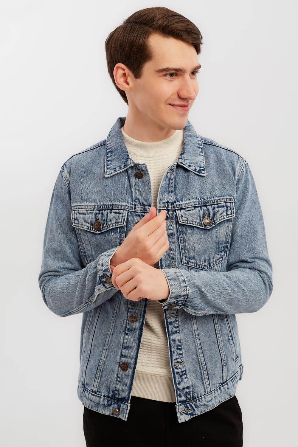 Men's Denim Casual Slim Fit Jackets With Side & Front Pockets