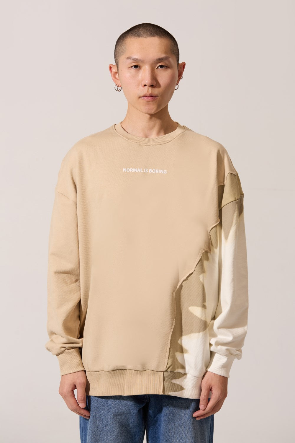 سويت شيرت رجالي برقبة دائرية وأكمام طويلة وتصميم عصري من ميلتون مقاس كبير