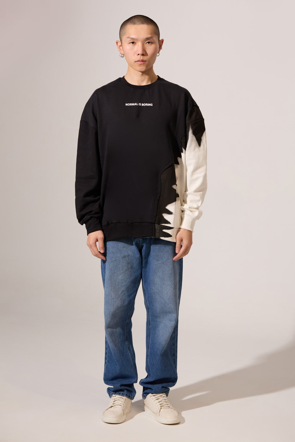 سويت شيرت رجالي برقبة دائرية وأكمام طويلة وتصميم عصري من ميلتون مقاس كبير