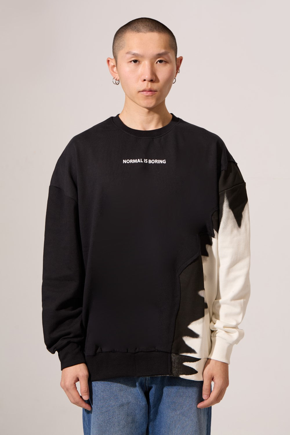 سويت شيرت رجالي برقبة دائرية وأكمام طويلة وتصميم عصري من ميلتون مقاس كبير