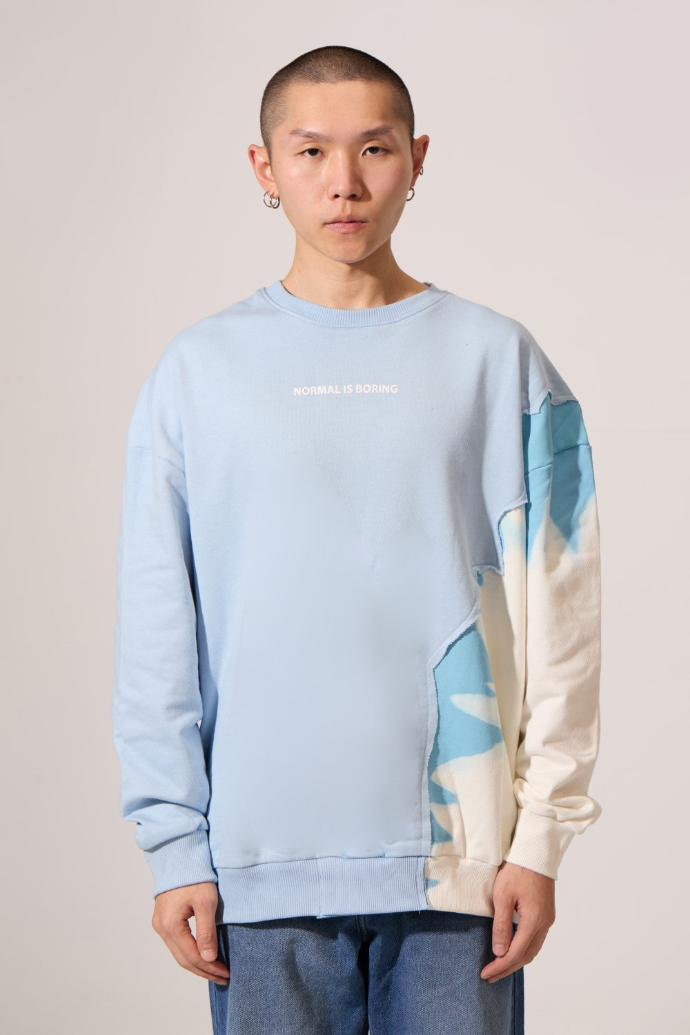 سويت شيرت رجالي برقبة دائرية وأكمام طويلة وتصميم عصري من ميلتون مقاس كبير