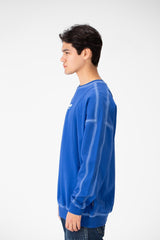 سويت شيرت رجالي كبير الحجم برقبة دائرية وقصة عصرية