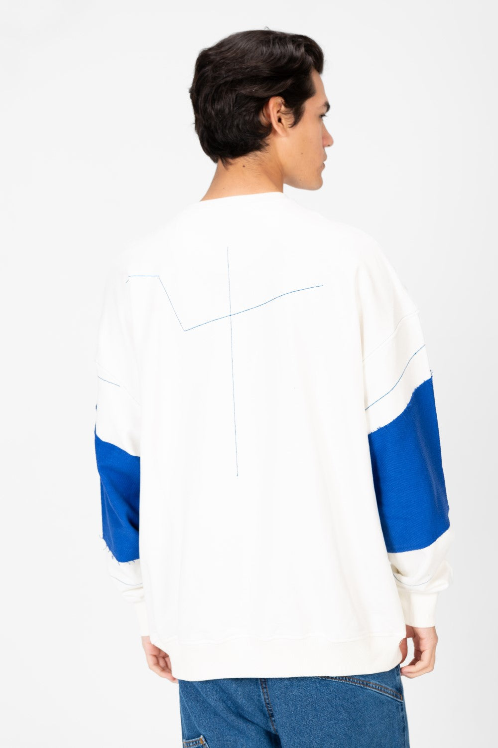 سويت شيرت رجالي دائري مطبوع كبير الحجم