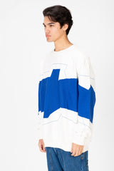 سويت شيرت رجالي دائري مطبوع كبير الحجم