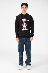 سويت شيرت رجالي برقبة مستديرة وطبعة أمامية