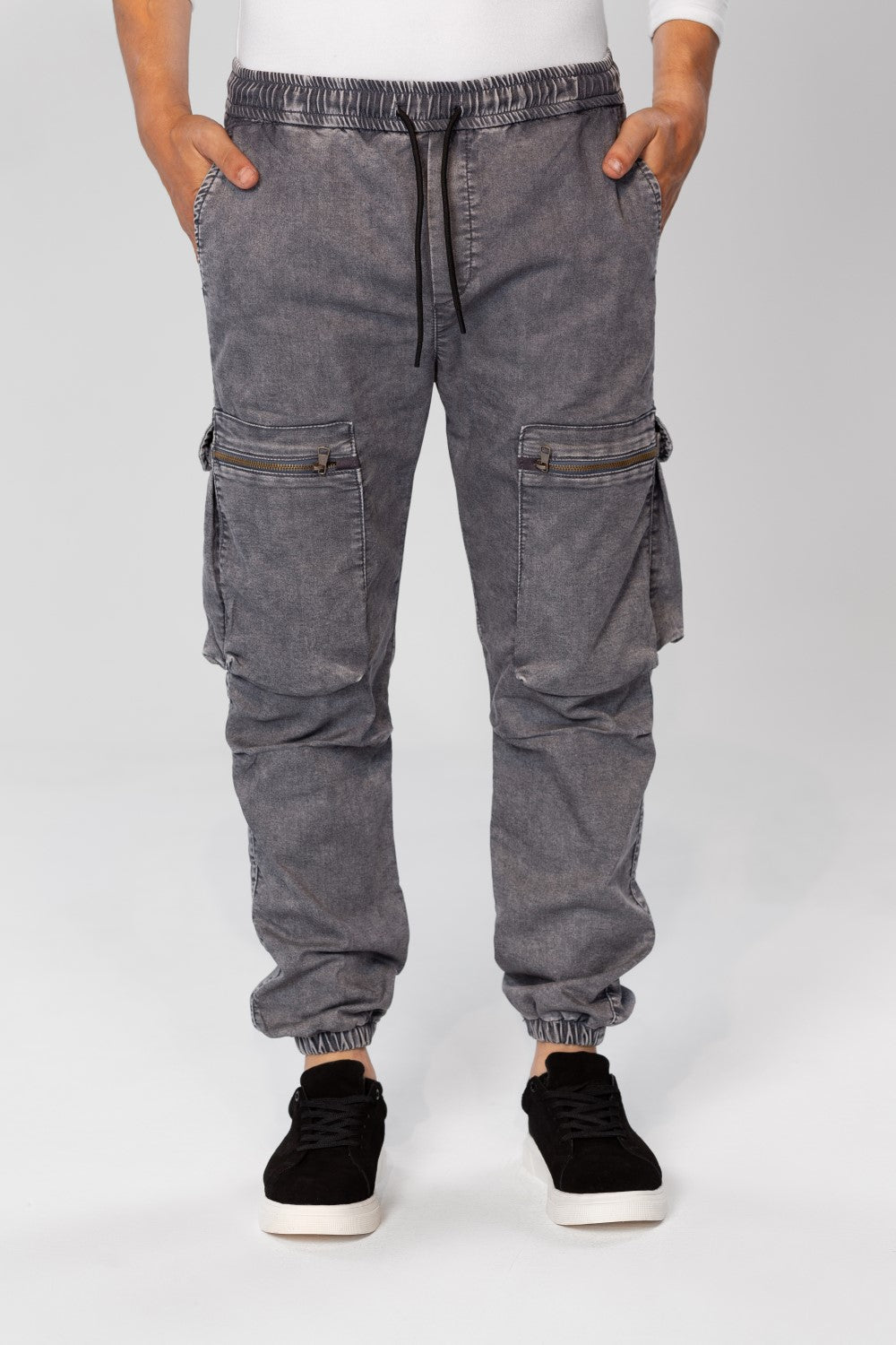 Men's Slim Fit Sherwal Jeans Pants With Front Zipper Pockets