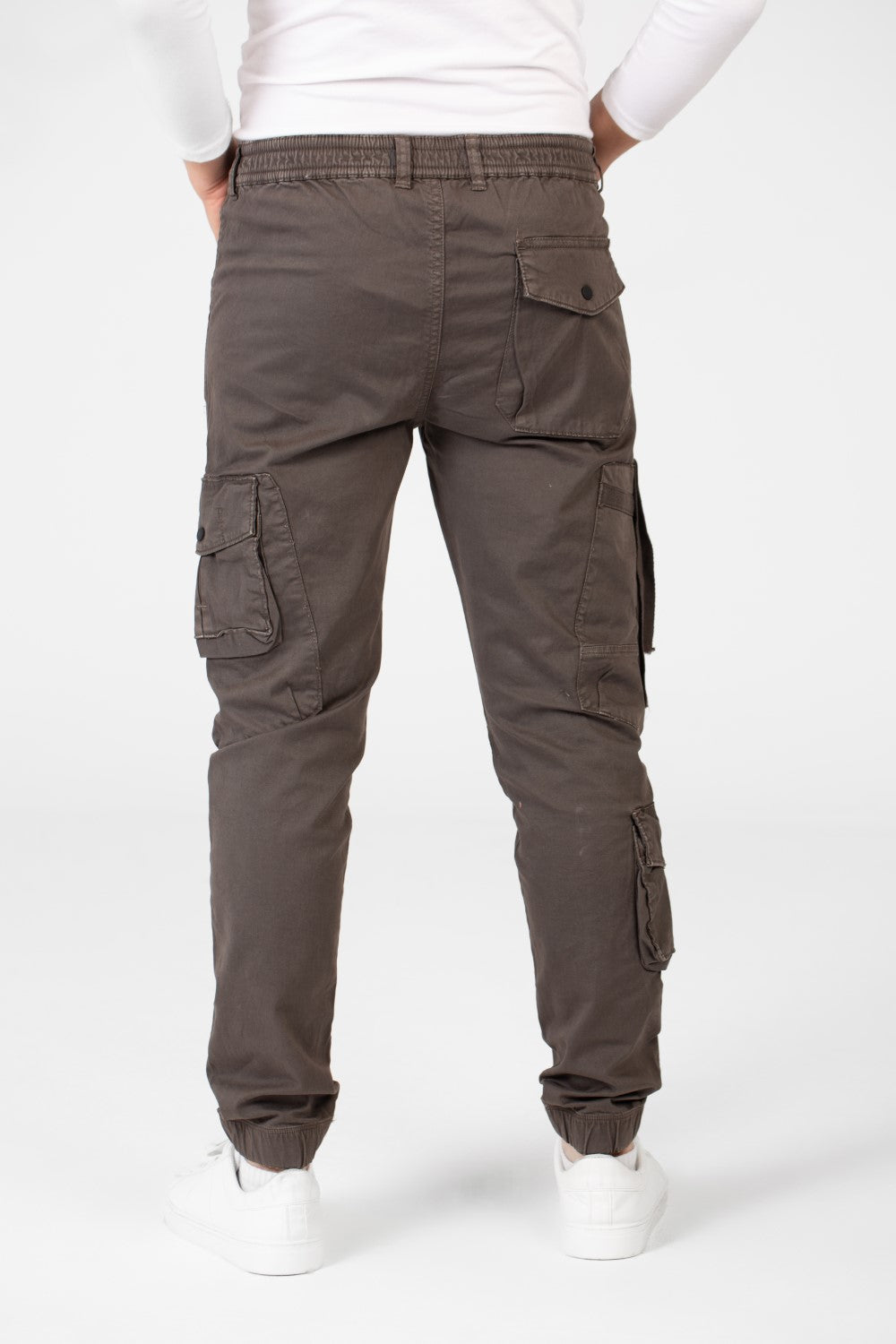 Men's Slim Fit Gabardine Sherwal Pants With Front Zip Pockets