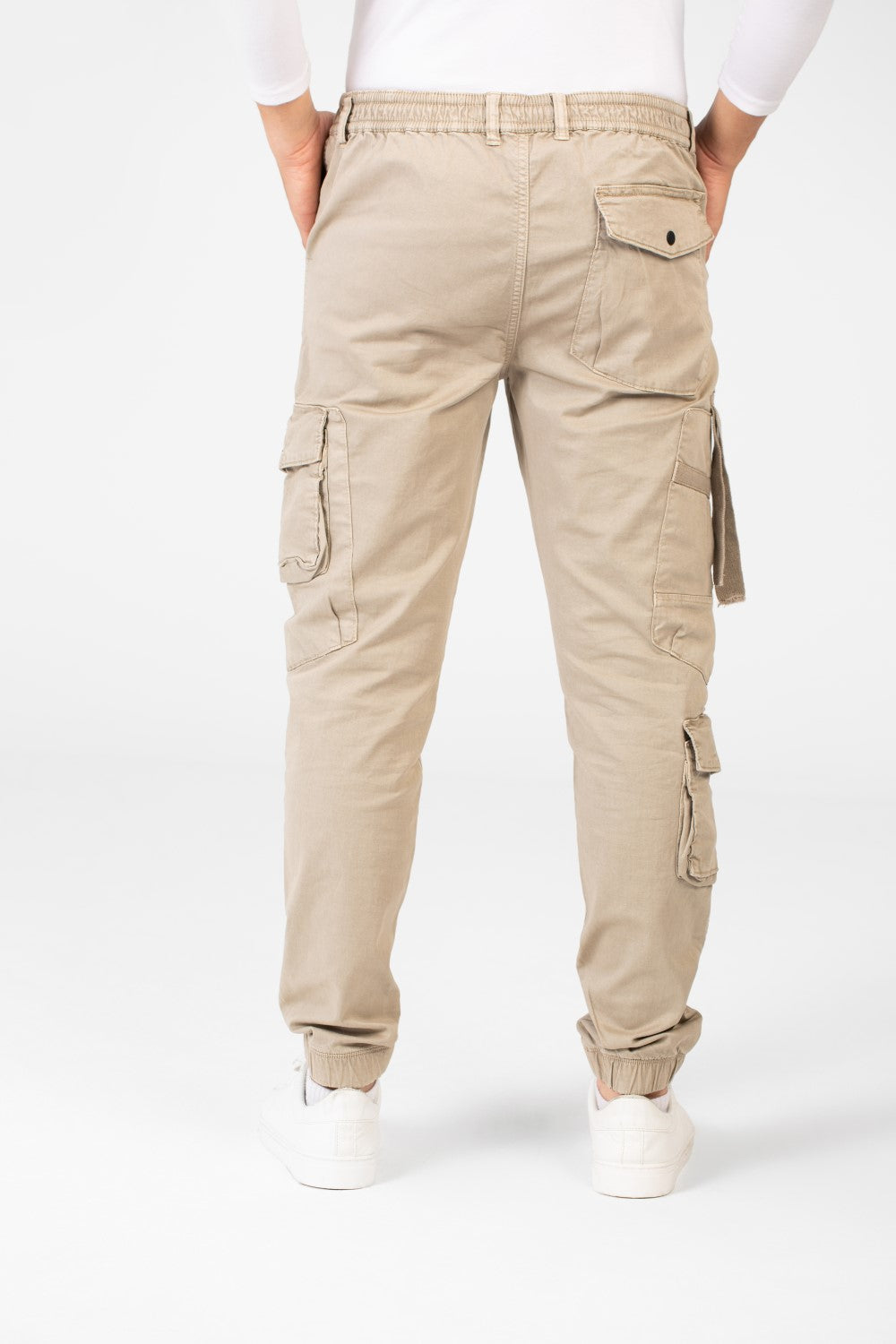 Men's Slim Fit Gabardine Sherwal Pants With Front Zip Pockets