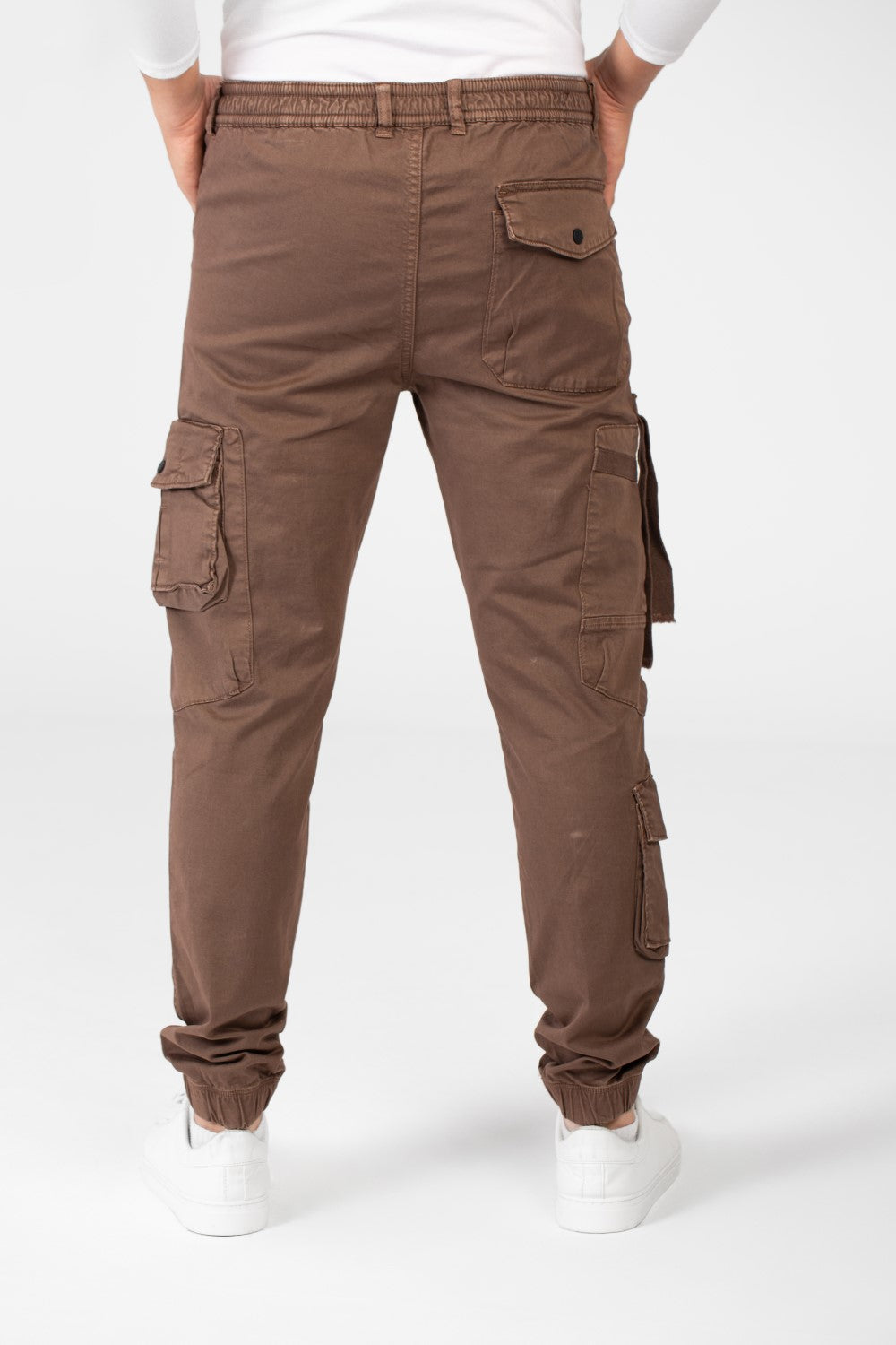 Men's Slim Fit Gabardine Sherwal Pants With Front Zip Pockets