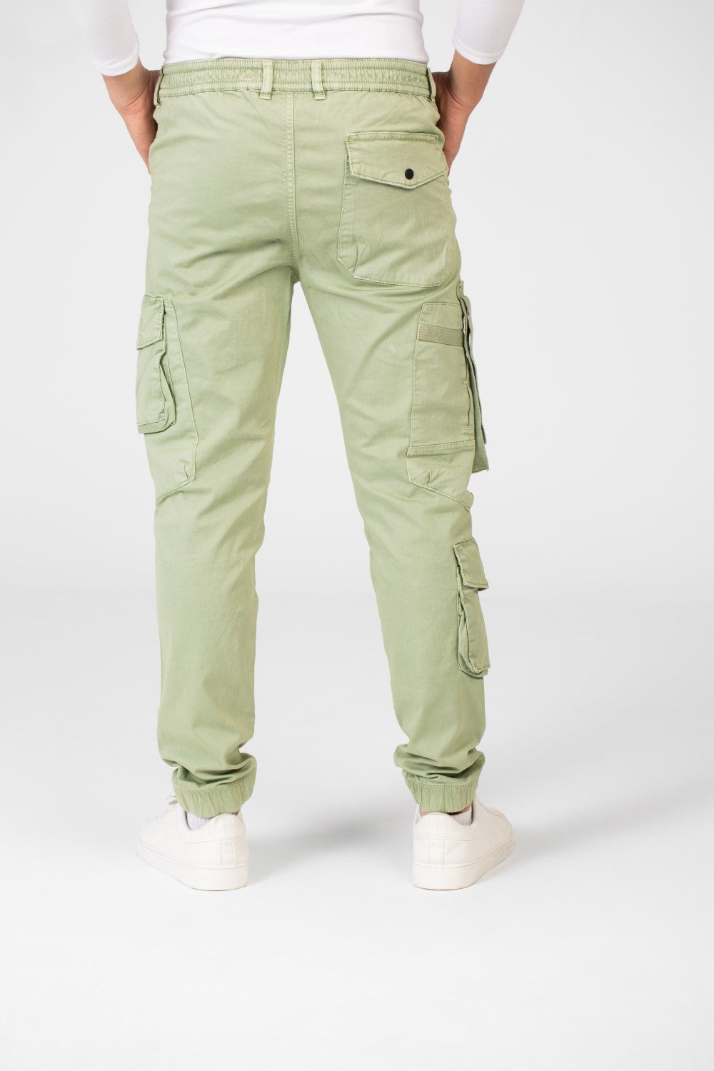 Men's Slim Fit Gabardine Sherwal Pants With Front Zip Pockets