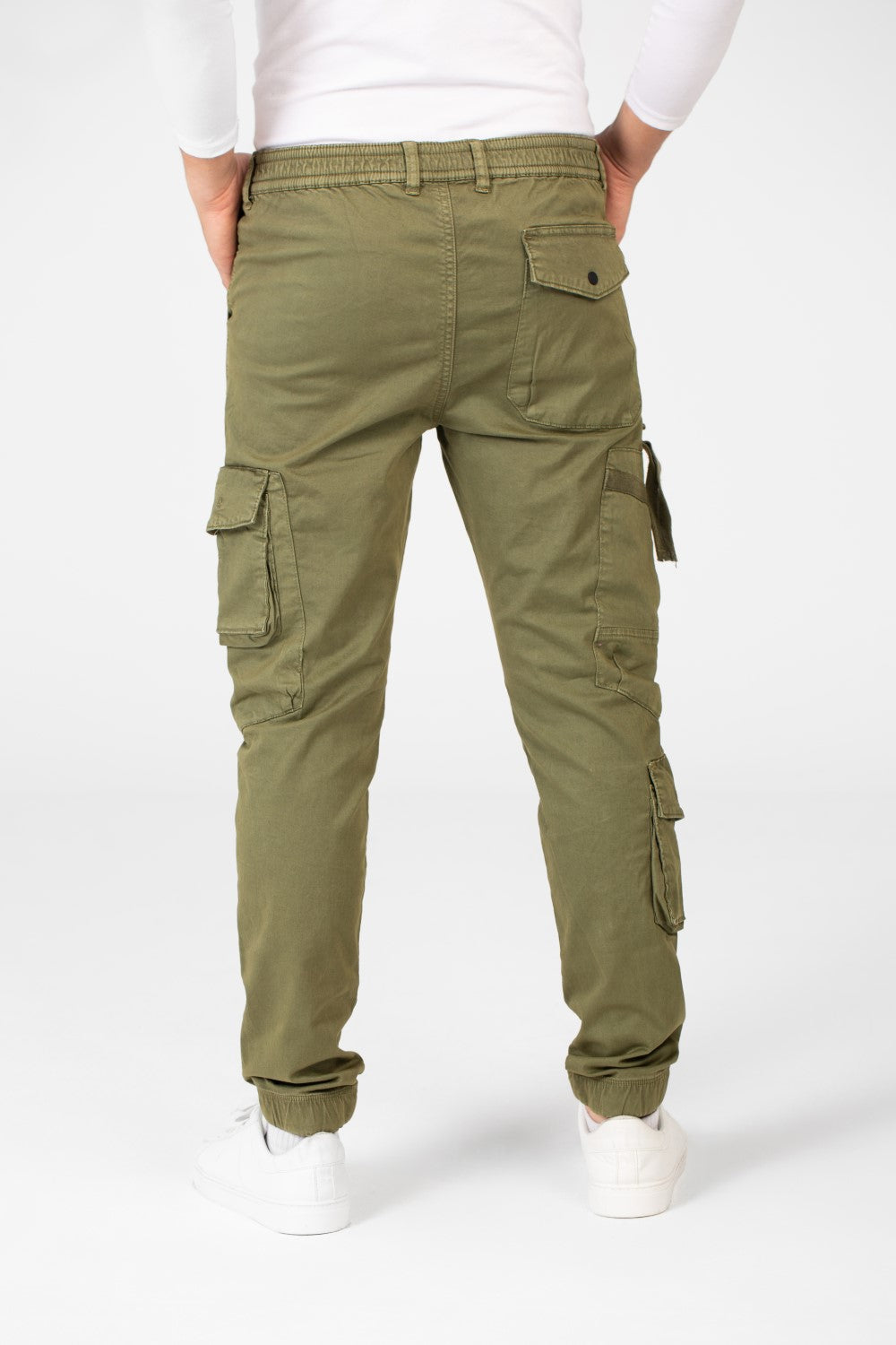 Men's Slim Fit Gabardine Sherwal Pants With Front Zip Pockets