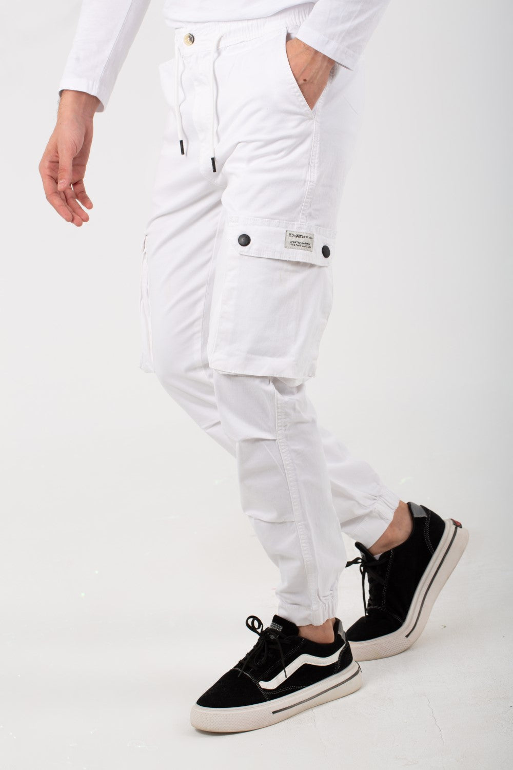 بنطلون شروال جبردين رجالي بجيوب جانبية مميزة