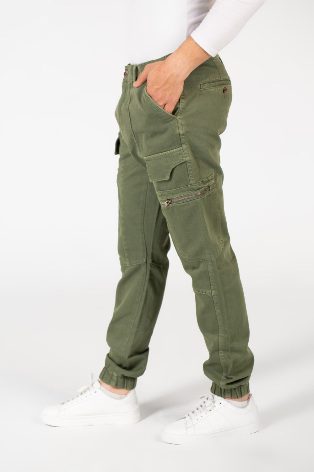 Men's Slouchy Gabardine Sherwal Pants With Pockets