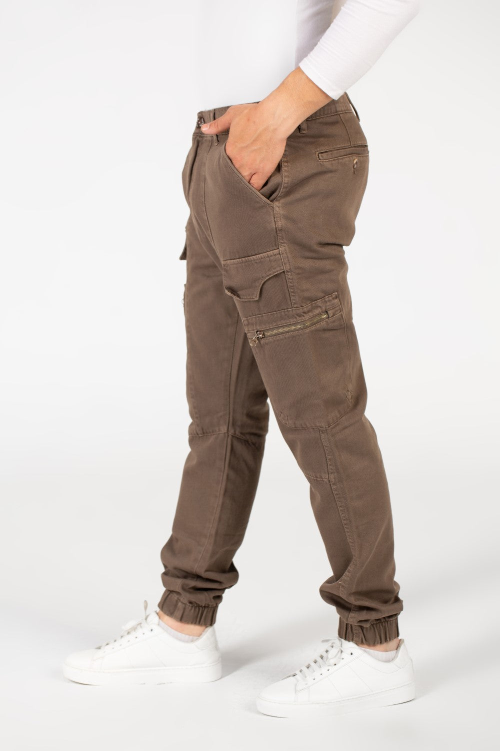 Men's Slouchy Gabardine Sherwal Pants With Pockets