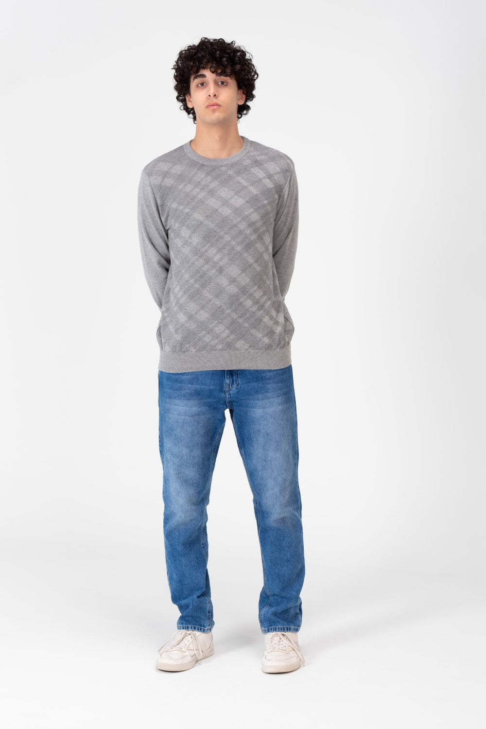 Men's Round Neck Long Sleeves Pullover Made Of Cotton Material