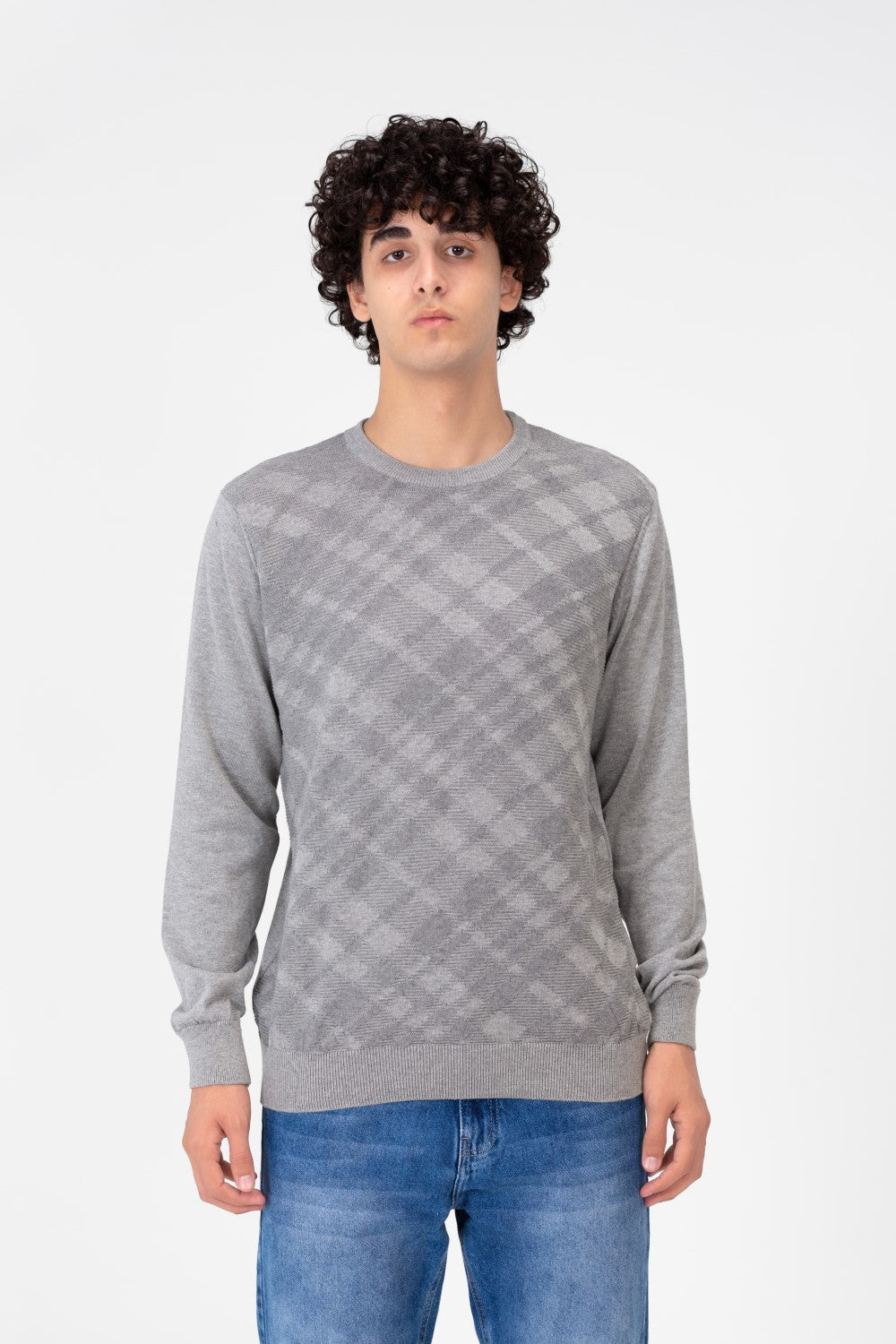 Men's Round Neck Long Sleeves Pullover Made Of Cotton Material