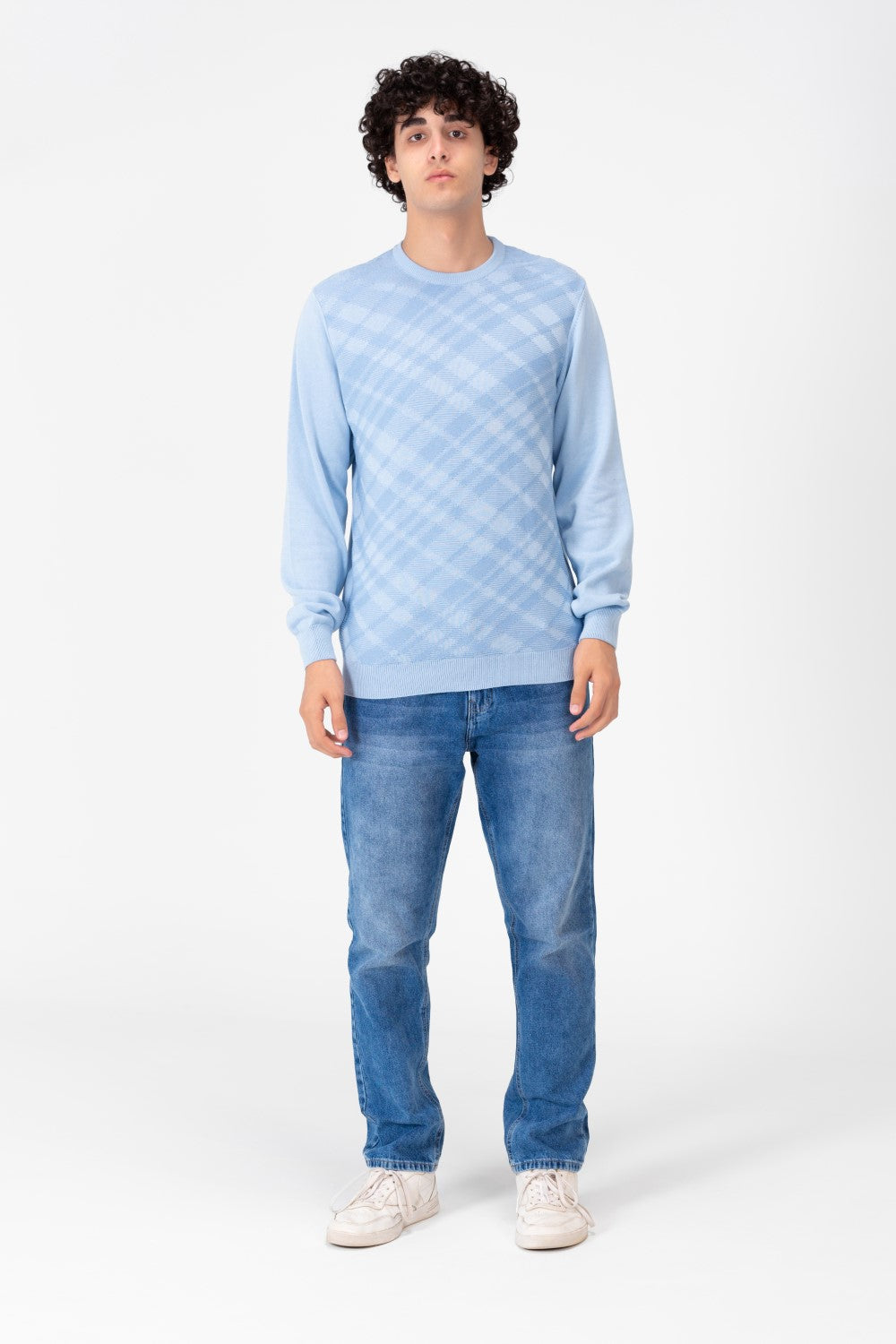 Men's Round Neck Long Sleeves Pullover Made Of Cotton Material