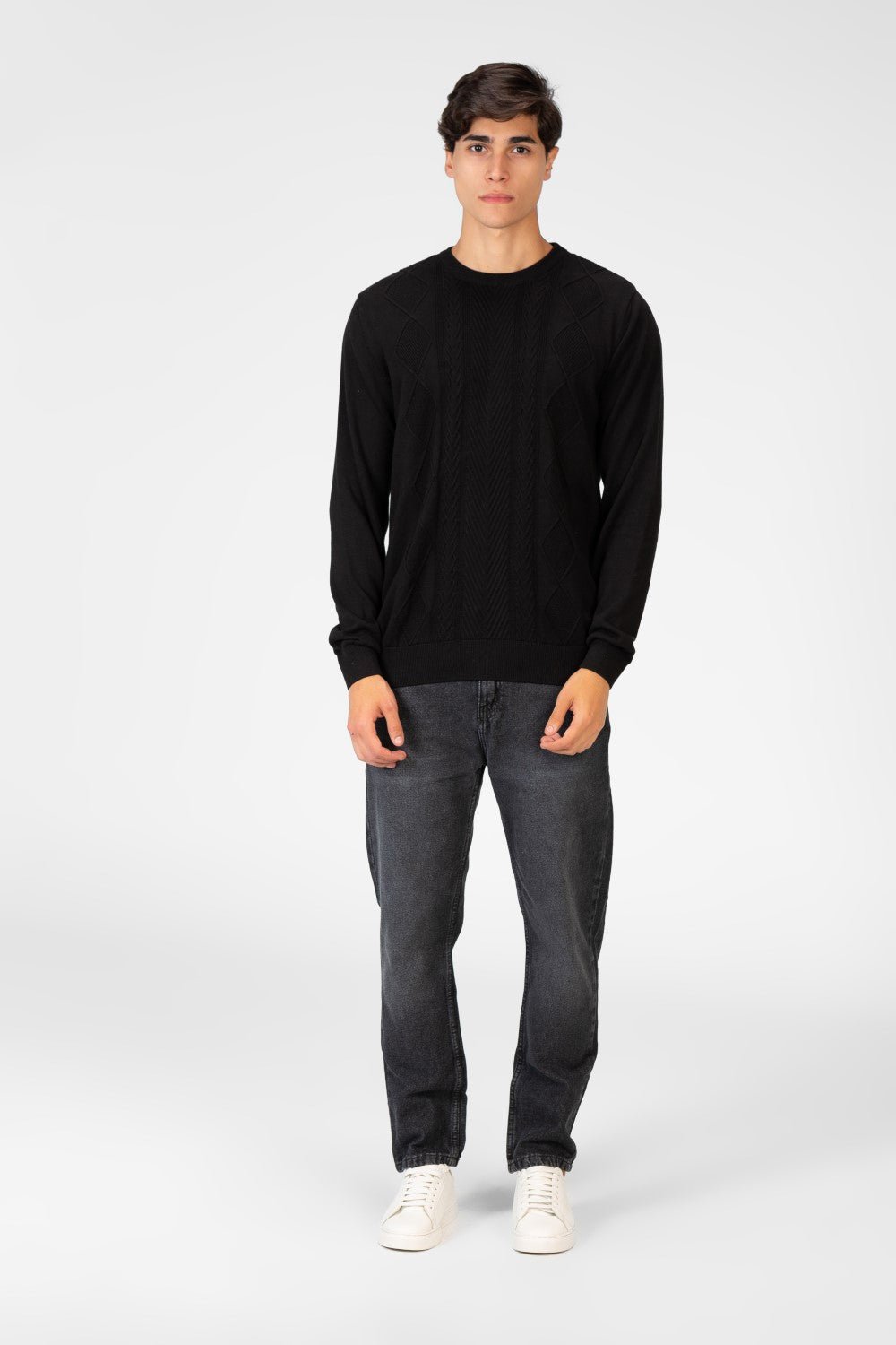 Men's Cotton Knit Crew Neck Pullover