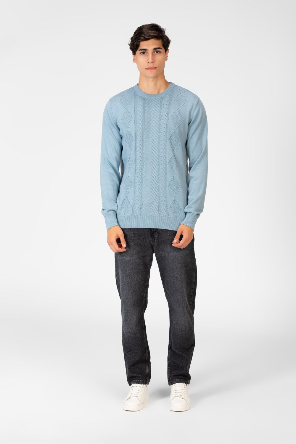 Men's Cotton Knit Crew Neck Pullover