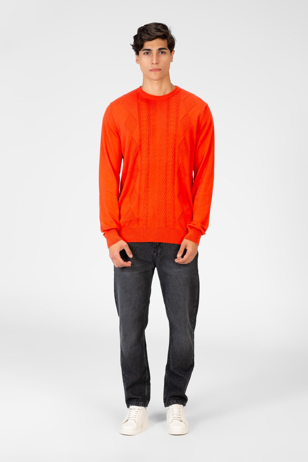 Men's Cotton Knit Crew Neck Pullover